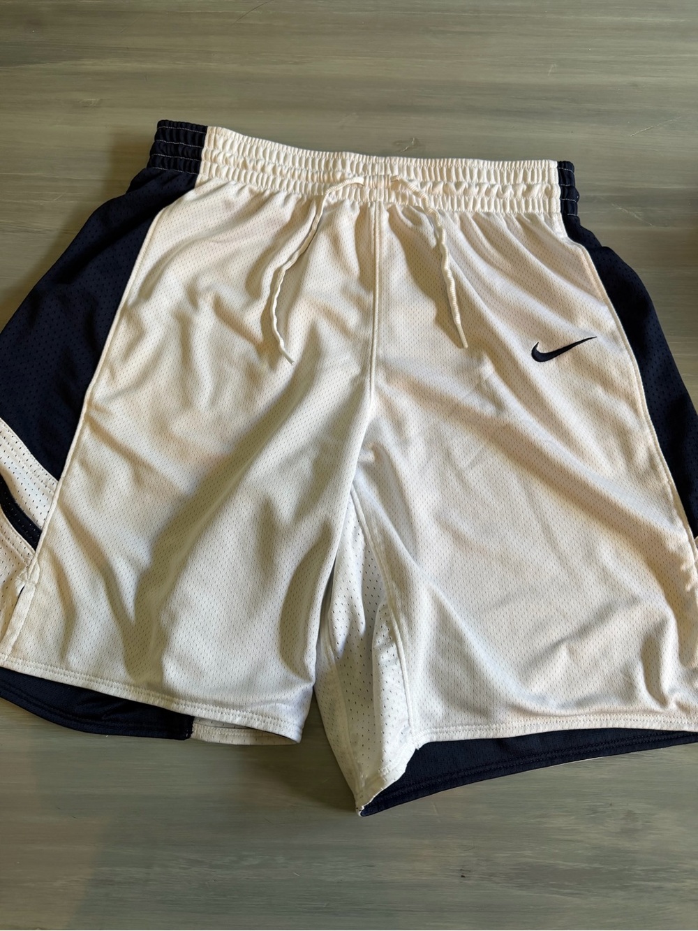 Nike White and Navy reversible Athletic Shorts